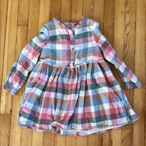 Plaid Multicolor Girls MiniBoden Dress